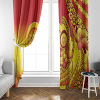 Vanuatu 46 Yia Indipendens Anivesari Window Curtain Tamtam Drum With Boar Tusk LT05 - Polynesian Pride