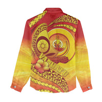 Vanuatu 46 Yia Indipendens Anivesari Women Casual Shirt Tamtam Drum With Boar Tusk LT05 - Polynesian Pride