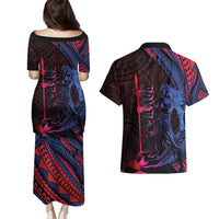 Samoan Pride Couples Matching Puletasi and Hawaiian Shirt The Tui Manua - Polynesian Pride