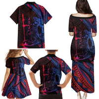 Samoan Pride Family Matching Puletasi and Hawaiian Shirt The Tui Manua - Polynesian Pride