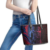 Samoan Pride Leather Tote Bag The Tui Manua - Polynesian Pride