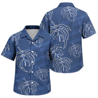Aloha Hawaii Acacia Koa Leaves Family Matching Tank Maxi Dress and Hawaiian Shirt Navy Kakau Tribal Pattern LT05 Son's Shirt Navy - Polynesian Pride