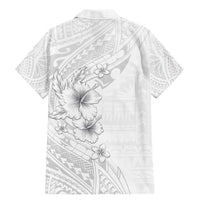 Lotu Tamaiti Samoa Family Matching Mermaid Dress and Hawaiian Shirt White Sunday Polynesian Tribal Pattern Elegant Style LT05 - Polynesian Pride