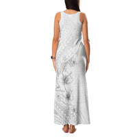 Lotu Tamaiti Samoa Family Matching Tank Maxi Dress and Hawaiian Shirt White Sunday Polynesian Tribal Pattern Elegant Style LT05 - Polynesian Pride