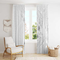 Lotu Tamaiti Samoa Window Curtain White Sunday Polynesian Tribal Pattern Elegant Style