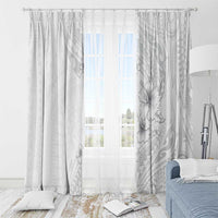 Lotu Tamaiti Samoa Window Curtain White Sunday Polynesian Tribal Pattern Elegant Style