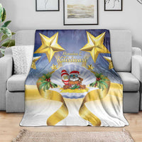 Niue Christmas Blanket Seashell Santa Beach Vibes - Polynesian Pride