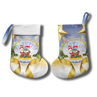 Niue Christmas Stocking Seashell Santa Beach Vibes - Polynesian Pride