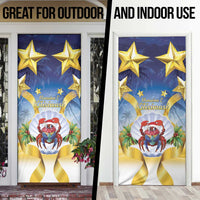 Niue Christmas Door Cover Seashell Santa Beach Vibes - Polynesian Pride