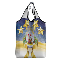 Niue Christmas Grocery Bag Seashell Santa Beach Vibes - Polynesian Pride
