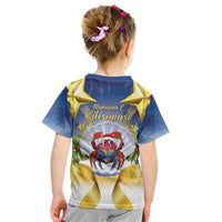 Niue Christmas Kid T Shirt Seashell Santa Beach Vibes - Polynesian Pride