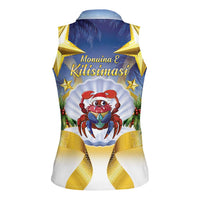 Niue Christmas Women Sleeveless Polo Shirt Seashell Santa Beach Vibes - Polynesian Pride