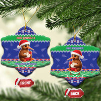 New Zealand Christmas Ceramic Ornament Have Yourself A Kiwi-tastic Christmas - Polynesian Pride