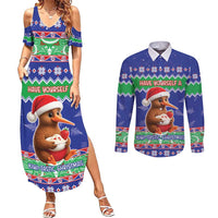New Zealand Christmas Couples Matching Summer Maxi Dress and Long Sleeve Button Shirt Have Yourself A Kiwi-tastic Christmas - Polynesian Pride