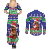New Zealand Christmas Couples Matching Summer Maxi Dress and Long Sleeve Button Shirt Have Yourself A Kiwi-tastic Christmas - Polynesian Pride