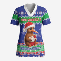 New Zealand Christmas Scrub Top Have Yourself A Kiwi-tastic Christmas - Polynesian Pride
