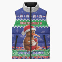New Zealand Christmas Sleeveless Puffer Jacket Have Yourself A Kiwi-tastic Christmas - Polynesian Pride