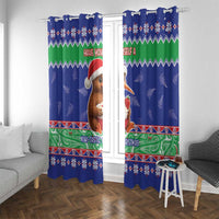 New Zealand Christmas Window Curtain Have Yourself A Kiwi-tastic Christmas - Polynesian Pride