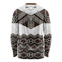 New Zealand Aotearoa Long Sleeve Shirt Taniko Art Simple Style LT05 - Polynesian Pride