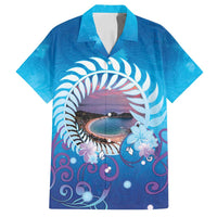 New Zealand Matapouri Beach Landscape Family Matching Long Sleeve Bodycon Dress and Hawaiian Shirt LT05 Dad's Shirt - Short Sleeve Blue - Polynesian Pride