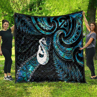 New Zealand Aotearoa Quilt Maori Manaia Paua Shell Glitter Turquoise LT05 - Polynesian Pride