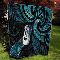 New Zealand Aotearoa Quilt Maori Manaia Paua Shell Glitter Turquoise LT05 - Polynesian Pride
