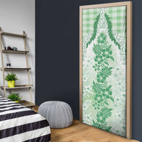 Aloha Hawaii Palaka Door Cover Green Plumeria Lei - Polynesian Pride