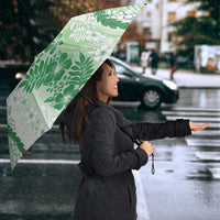Aloha Hawaii Palaka Umbrella Green Plumeria Lei - Polynesian Pride
