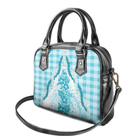 Aloha Hawaii Palaka Shoulder Handbag Blue Plumeria Lei - Polynesian Pride