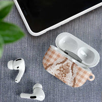 Aloha Hawaii Palaka AirPods Case Beige Plumeria Lei - Polynesian Pride