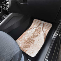 Aloha Hawaii Palaka Car Mats Beige Plumeria Lei - Polynesian Pride