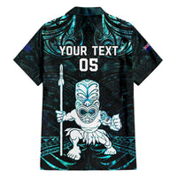 Custom New Zealand Maori Taiaha Hawaiian Shirt Tiki Warrior Paua Shell LT05 - Polynesian Pride