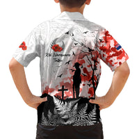 Kei Wareware Tatou New Zealand ANZAC Day Family Matching Off Shoulder Maxi Dress and Hawaiian Shirt Lest We Forget LT05 - Polynesian Pride