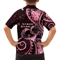 New Zealand Valentine Family Matching Off Shoulder Maxi Dress and Hawaiian Shirt Aroha Sweet Pink Piwakawaka LT05 - Polynesian Pride