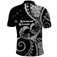 New Zealand Valentine Polo Shirt Aroha Gray Piwakawaka