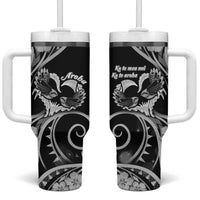 New Zealand Valentine Tumbler With Handle Aroha Gray Piwakawaka