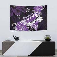 Hawaii Valentine Day Tapestry Polynesian Hibiscus Art Style Purple LT05 - Polynesian Pride