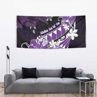 Hawaii Valentine Day Tapestry Polynesian Hibiscus Art Style Purple LT05 - Polynesian Pride