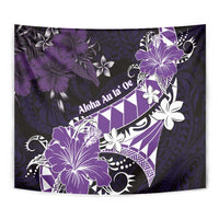 Hawaii Valentine Day Tapestry Polynesian Hibiscus Art Style Purple LT05 - Polynesian Pride