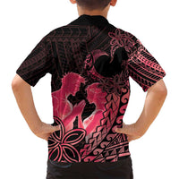 Alofa Samoa Valentine Red Family Matching Tank Maxi Dress and Hawaiian Shirt Love Is The Greatest Thing LT05 - Polynesian Pride