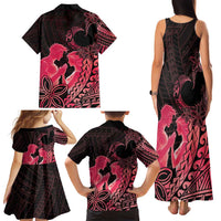Alofa Samoa Valentine Red Family Matching Tank Maxi Dress and Hawaiian Shirt Love Is The Greatest Thing LT05 - Polynesian Pride