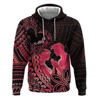 Alofa Samoa Valentine Red Zip Hoodie Love Is The Greatest Thing