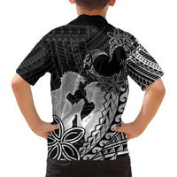 Alofa Samoa Valentine Black Family Matching Long Sleeve Bodycon Dress and Hawaiian Shirt Love Is The Greatest Thing LT05 - Polynesian Pride