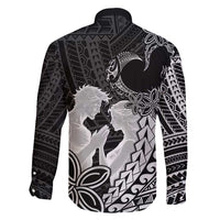 Alofa Samoa Valentine Black Family Matching Short Sleeve Bodycon Dress and Hawaiian Shirt Love Is The Greatest Thing LT05 - Polynesian Pride