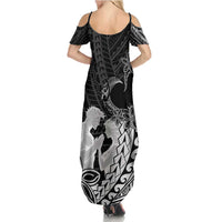 Alofa Samoa Valentine Black Family Matching Summer Maxi Dress and Hawaiian Shirt Love Is The Greatest Thing