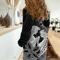 Alofa Samoa Valentine Black Women Casual Shirt Love Is The Greatest Thing