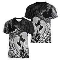 Alofa Samoa Valentine Black Women V-Neck T-Shirt Love Is The Greatest Thing