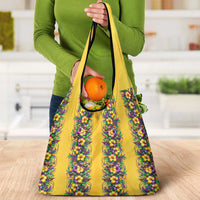 Aloha Hawaii Mardi Gras Grocery Bag Gold Style