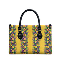 Aloha Hawaii Mardi Gras Leather Bag Gold Style