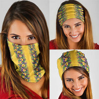 Aloha Hawaii Mardi Gras Neck Gaiter Gold Style